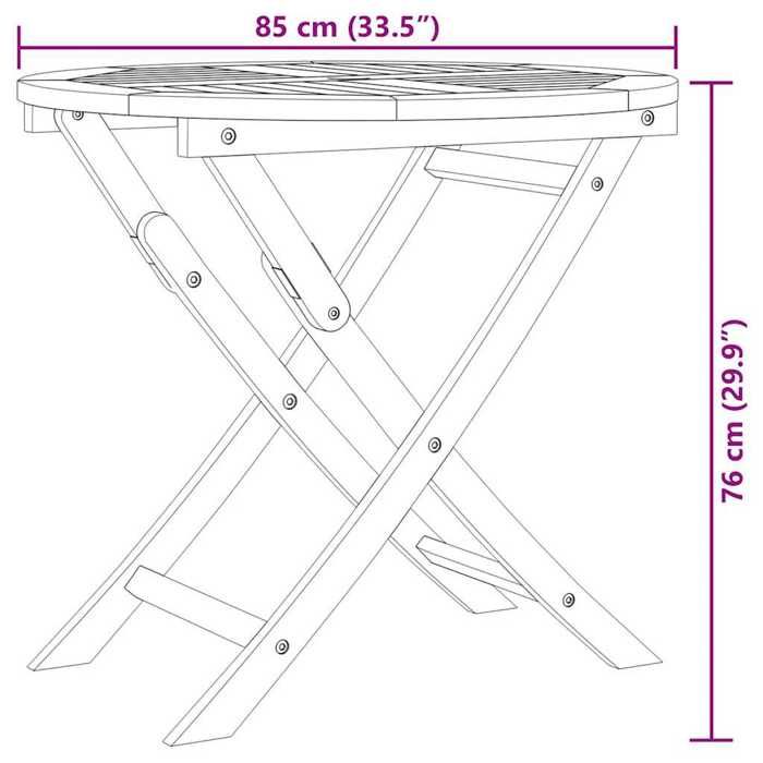 VidaXL Salon de jardin 5 pcs Bois de teck massif