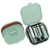 Set of 5 Anti-Splash Nail Clippers with Ear Pick - Portable Men's Manicure Tools for Household Use