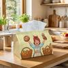 1pc Retro 50s Pinup Tissue Box - Woman Baker Bread Pastry Napkin Storage Box, Suitable for Rolls/facial Tissues/single Sheets,Two Sizes Available for 