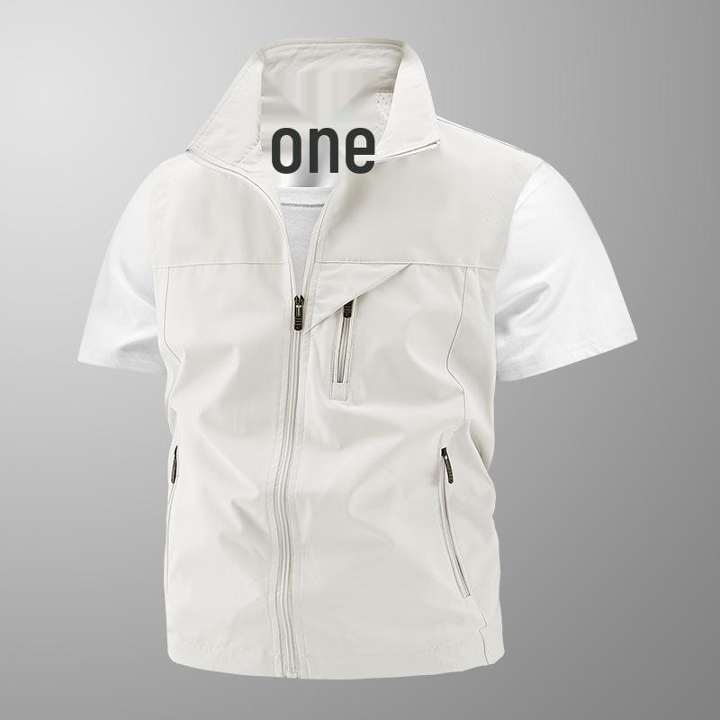 Pánská prodyšná letní outdoorová pracovní a rybářská vesta s více kapsami