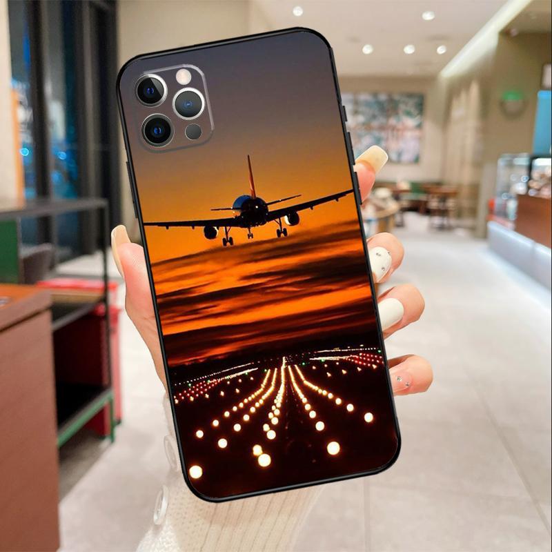 Airplane Plane Aircraft Phone Case For iPhone 17 Air 16 15 13 11 12 14 Pro Max mini 15 16 Plus 16e Protective Cover