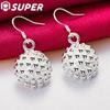 925 Sterling Silber Korallen Feuerwerk Tropfen Ohrringe Schmuck