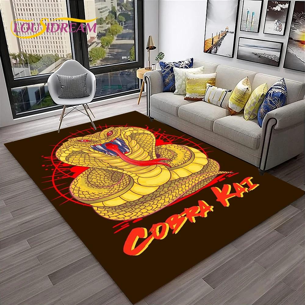 3D Cobra Kai Amanda TV Karate HD-Teppich für Zuhause, Wohnzimmer, Schlafzimmer, Sofa, Fußmatte, Dekor, Kinderspielbereich, Teppich, rutschfeste Bodenmatte