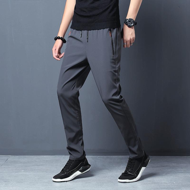 Ice Pants Men's 2025 New Summer Thin Trend Straight Loose Large Size Spot Sports Casual Long Pants