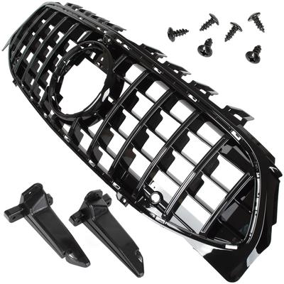 Mercedes CLA W118 C118 X118 19-23 Grille Between Headlights PANAMERICANA Piano Black & Blind Hole Cover