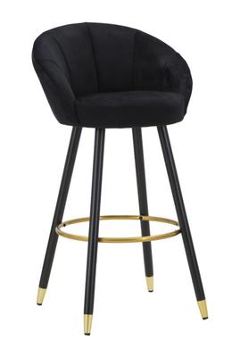 Bar Stool Prague Black Cm 55X56X104