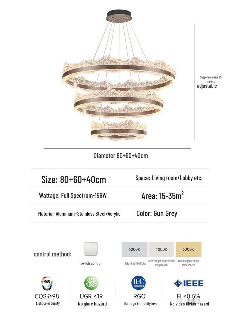 Italian Modern Luxury Chandelier for Living Room or Dining Hall