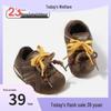 New Winter Toddler Shoes: Baby Plush Cotton, Girls' Casual, Boys' Sports, Double Lace Decorative Panel