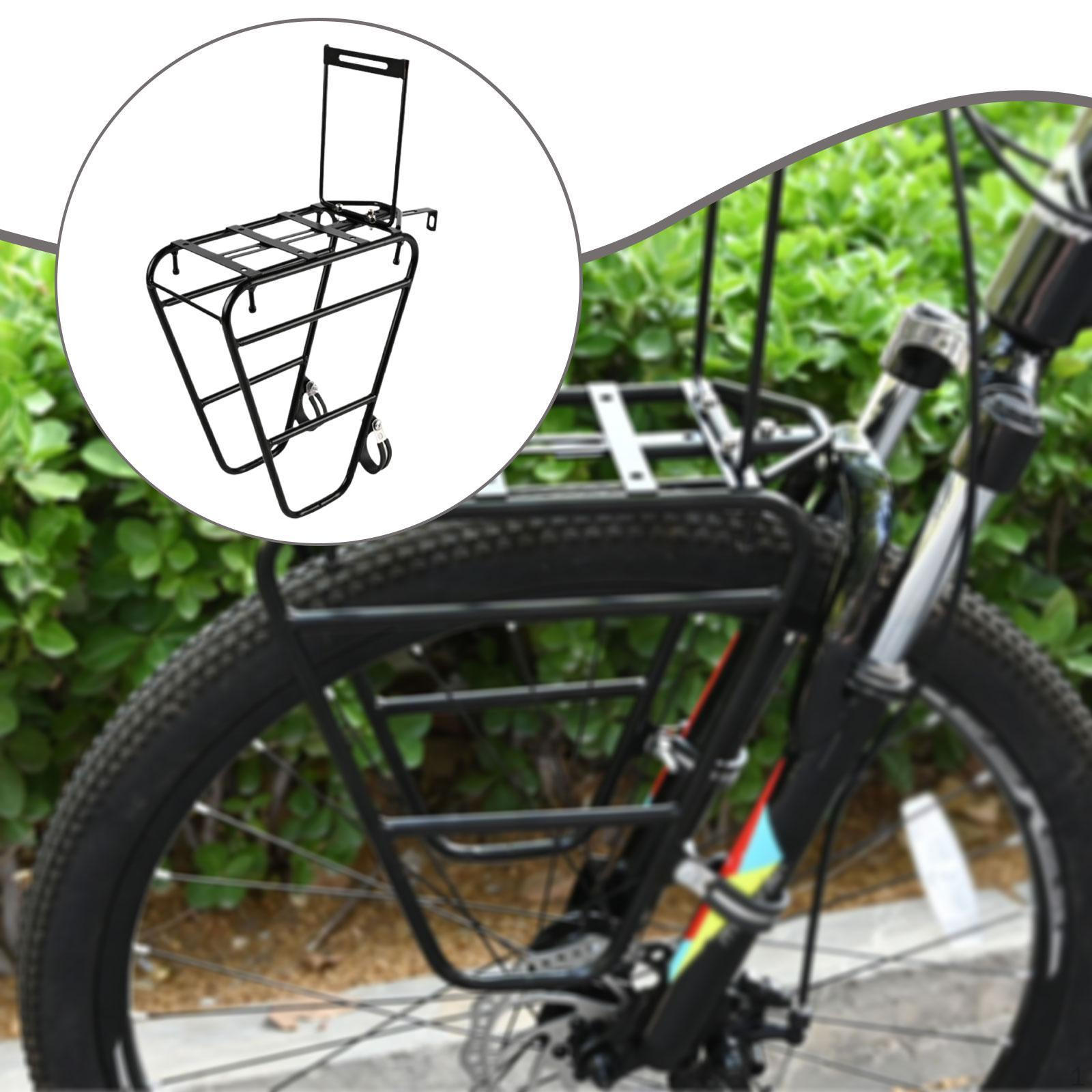 

Bike Front Rack Carrier Bag Luggage Shelf Bicycle Fork Cargo Pannier for Travel Long