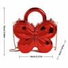 Stylish Butterfly Shape Shoulder Bag Luxury Acrylic Evening Bag Metal Chain Shiny Handbag Everyday Outfits Party Wedding