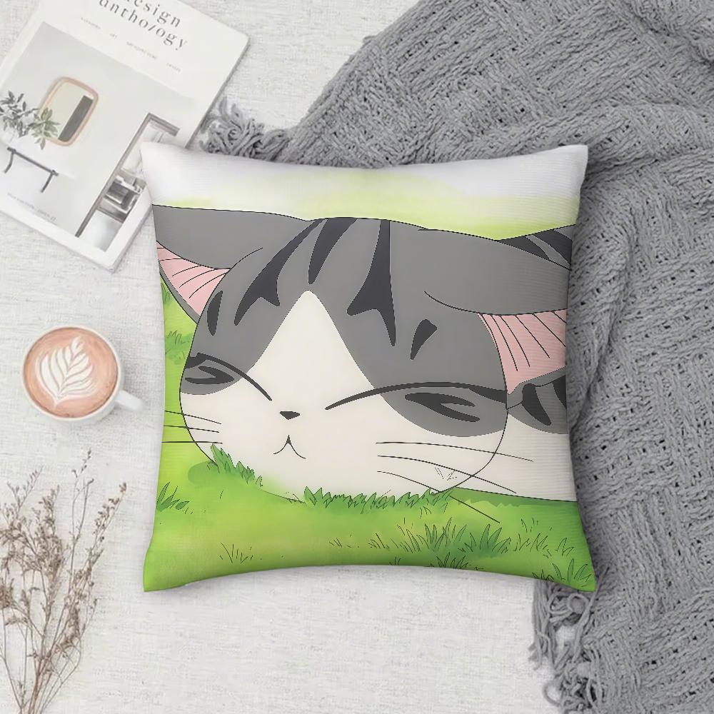 Cartoon Chis Sweet Home Pillow Case Square DoubleSided Printing Sofa Cushion Cover Pillowcase Bedroom Bedside