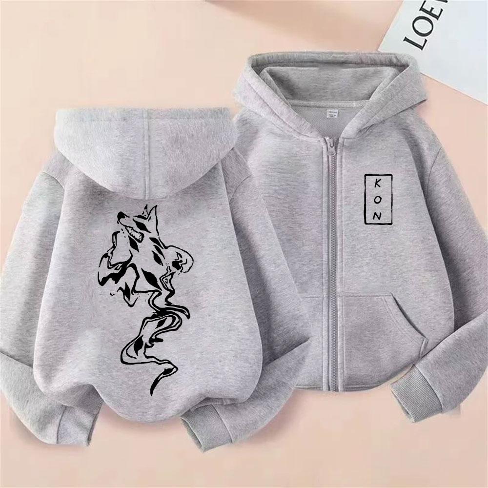 Anime Chainsaw Man Reißverschluss-Hoodie Hayakawa Aki Fuchs Teufel Kon Grafik Reißverschlussjacke Herren Damen Manga Mode Übergroße Hoodies