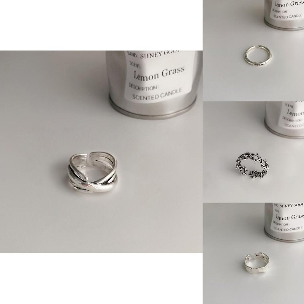 Vintage-inspirierter geometrischer offener verstellbarer Ring aus 925er Sterlingsilber für Damen