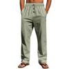 Men's European & American Linen Summer Pants - Breathable, Casual, Loose, Wide Leg, Straight Fit.
