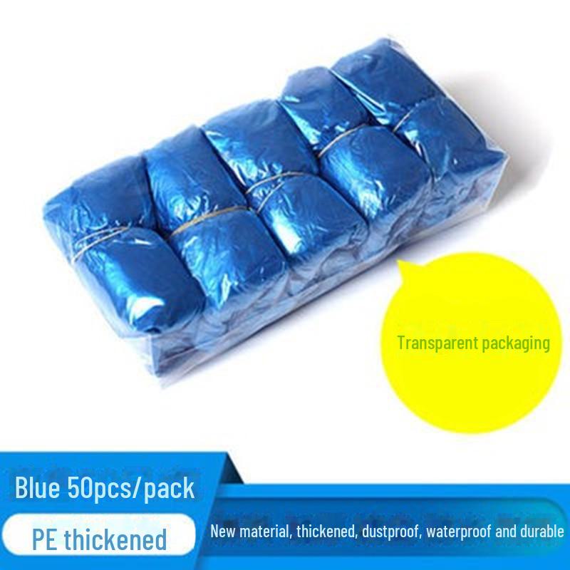 Large Thickened Disposable PE Shoe Covers for Indoor Dust Protection