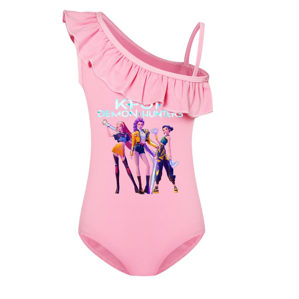 4993 Dětské dívčí plavky s potiskem Rumi Mira Zoey Jednodílné plavky Plavky