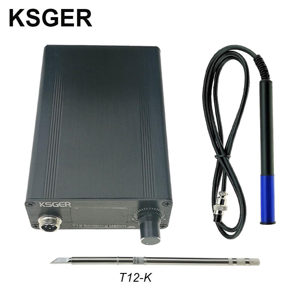 KSGER T12 Soldering Station OLED Adjustable Temp STM32 V2.1S with Electric Soldering Iron Tip Heating Core
