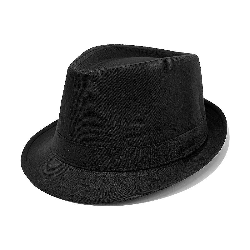 

Заводская поставка Панама однотонная шляпа-цилиндр джазовая шляпа шляпа от солнца мужская и женская парная британская шляпа от солнца 56-58cm чёрный