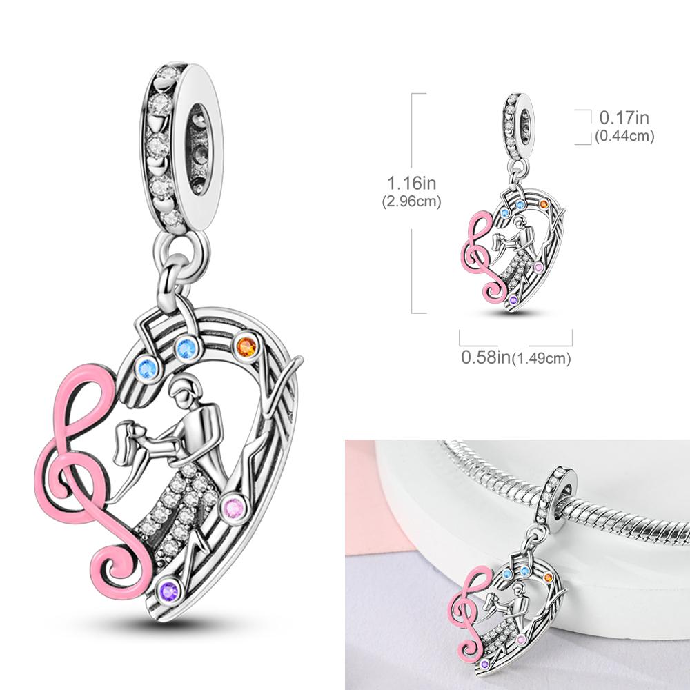 Pink Series Charmscopper Perfume Butterfly Charm Beads Pendent Dangle Fit Original Bangle Charm Bracelet Diy Women Jewelry