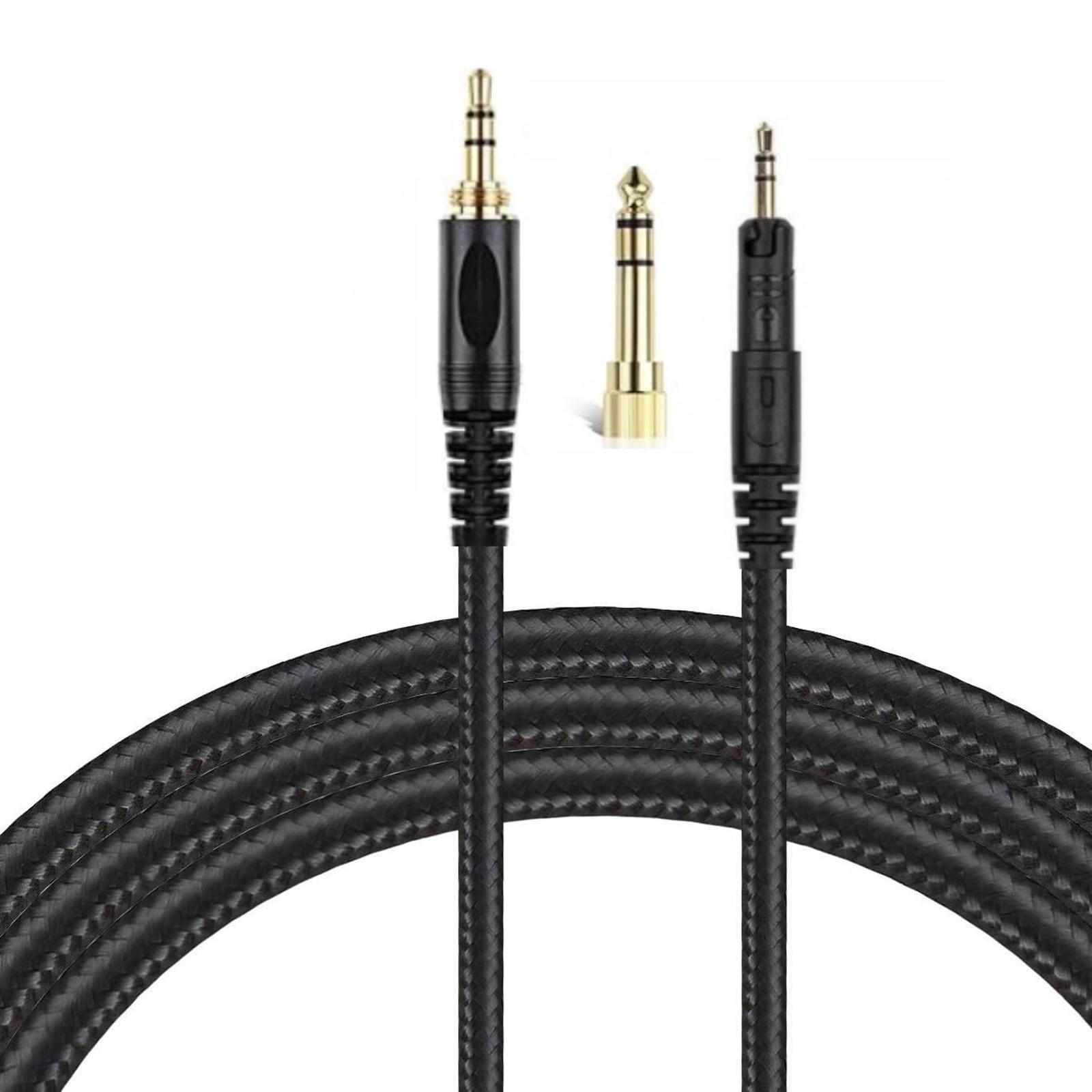 

Nylon Cable ATH-M50x Cable for M40X/M50X/M60X/M70X Headphone Long Lasting &Tangle Free Convenient Cable 6.35mm Adapter