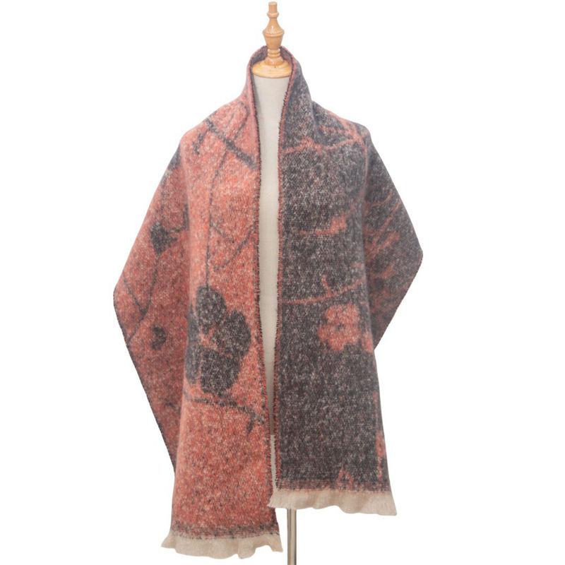 

Сохраняет тепло, модный шарф, осенний цветок, жаккардовая женская шаль и зима 190*40cm