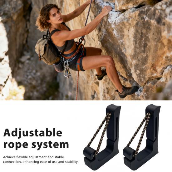 1/2 Bucăți Accesorii cu Cleme Design în Formă de U Fixare prin Agățare Cârlig de Remorcare cu Frânghie Împletită Neagră Reglabilă Clema Reglabilă Convenabilă