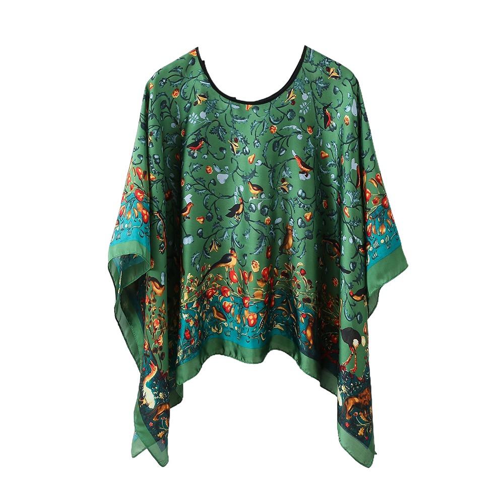Schals Sommer Strand Sexy Damen Mode Druck Chiffon Kittel Bikini Überwurf Locker Bluse Sonnenschutz Bequem Poncho