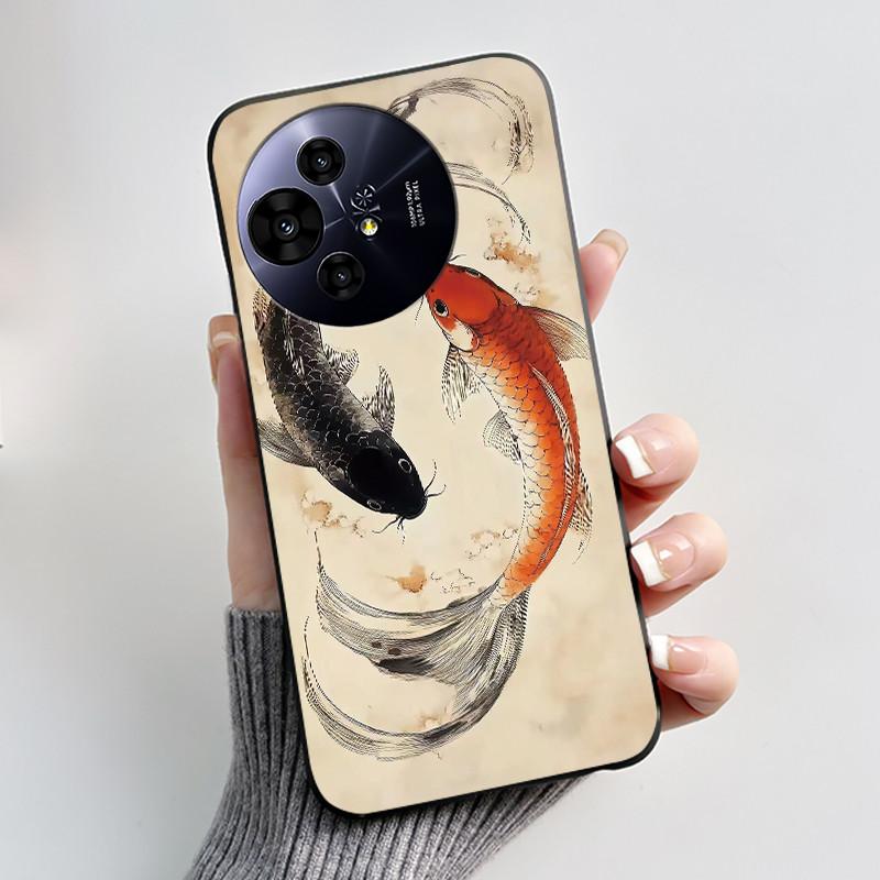 Hülle für TCL 50 NxtPaper 5G / 50 Pro NxtPaper 5G Hülle Luxus Drache Süß Cool Jungen Mädchen Schwarz Matt Weiches Silikon Rückabdeckung