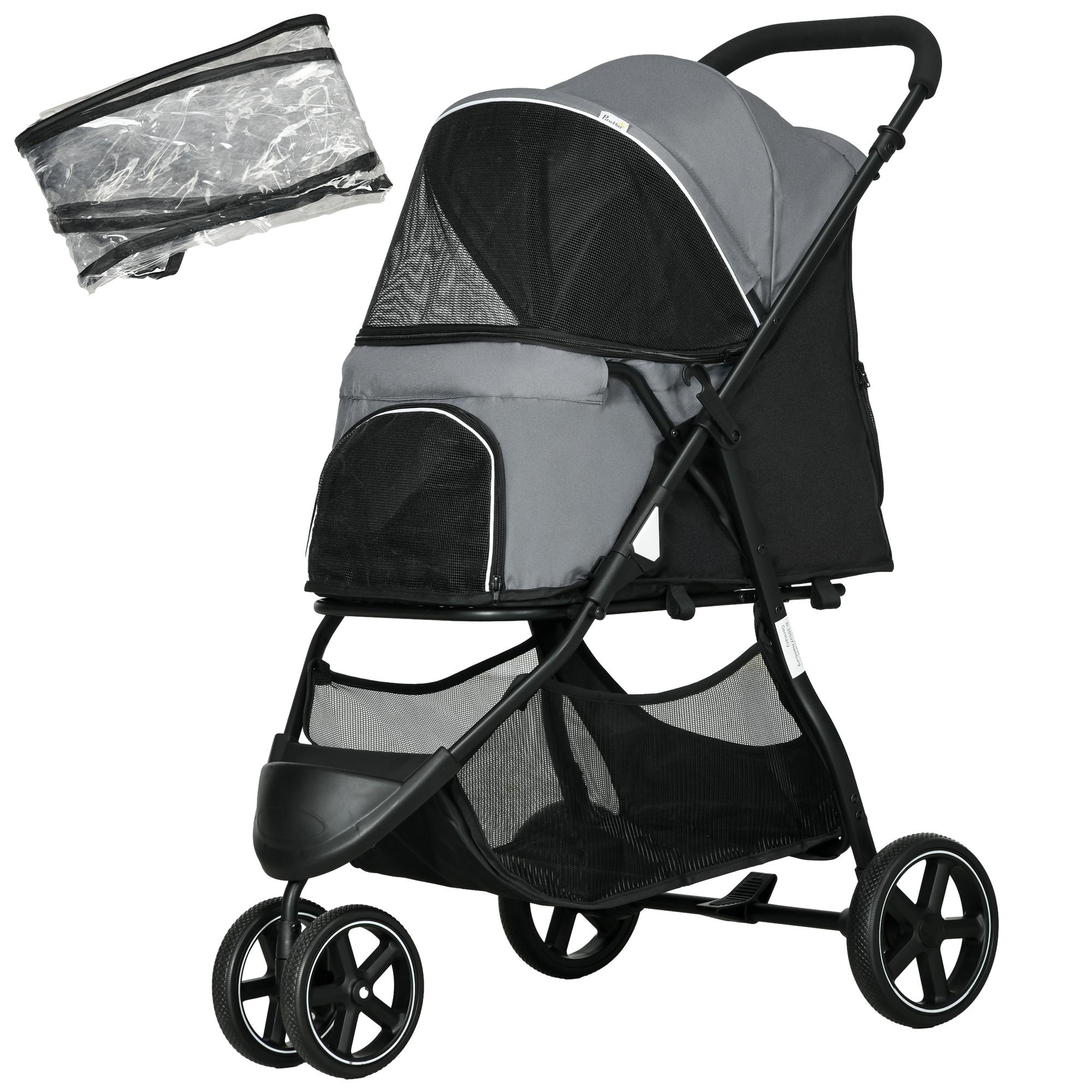 Dog Buggy Pet Stroller, Foldable, Rain