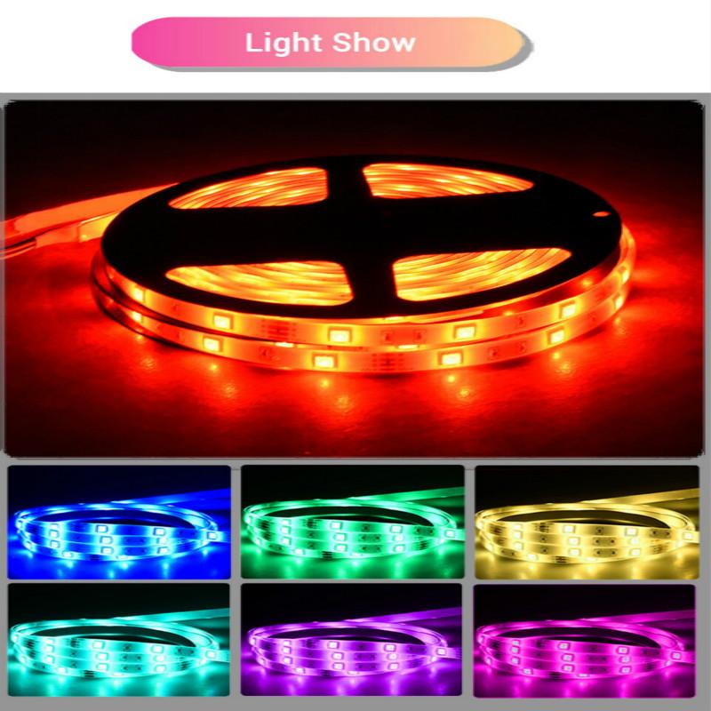 5/4/3M Bluetooth LED Streifen Licht Smart RGB Led Lichter Zimmer Dekor Keine Wasserdicht Diode Flexible Band Controll + Adapter