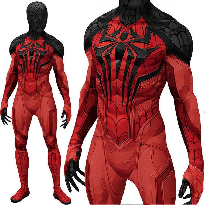 Marvel Rivals Scarlet Spiderman Cosplay Superhjälte 3D-tryckt Spandex Bodysuit PS5 SPEL Kostym Spider Dräkter Halloween Kostym