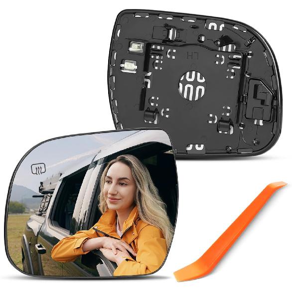 

Compatible with Toyota Sienna Passenger Side Mirror 2011 2012 2013 2014 2015 2016 2017 2018 2019 - Right Side View Mirror Replacement Glass with Driver Side(LH)