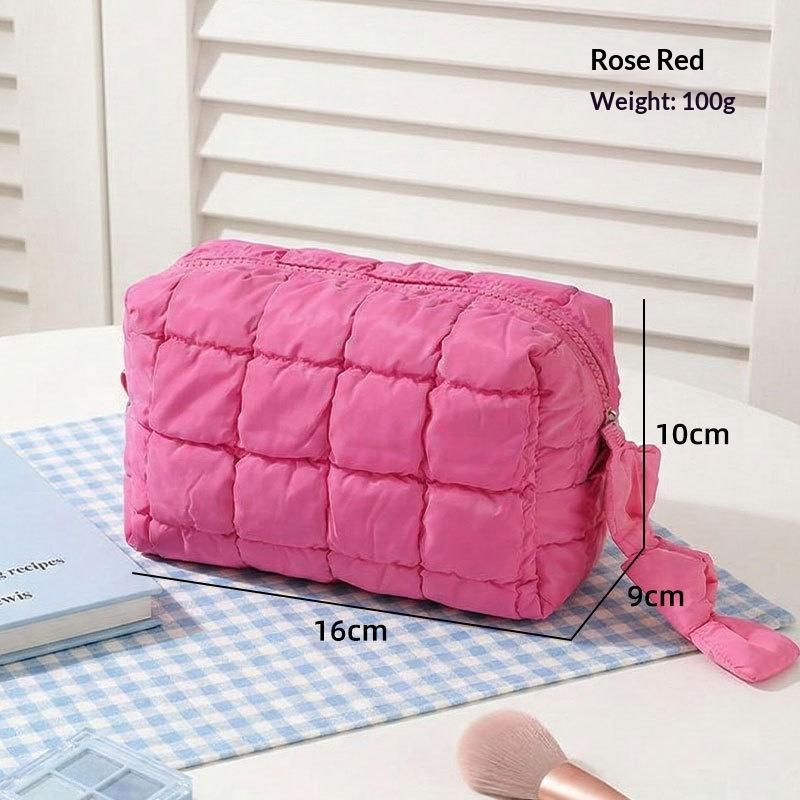 New Fashion Solid Color Soft Cotton Cosmetic Bag Portable Large Capacity Storage Bag Hand Carrying Cotton Clothes Wash Bag