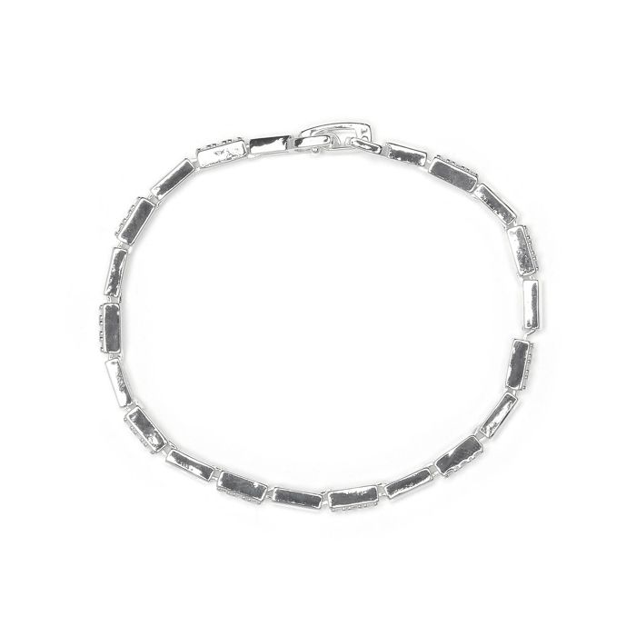 Bracelet - LUXENTER - Tavli - Cubic Zirconia - Rhodium-plated Finish 925 Sterling Silver - 18 Cm