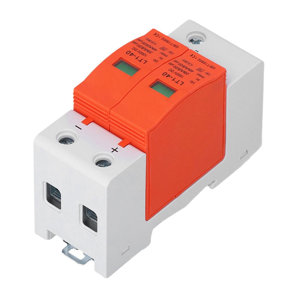 Voltage Surge Arrester Device 2P Protective DC Photovoltaic Protector 20‑40KA 1000V LT1‑40
