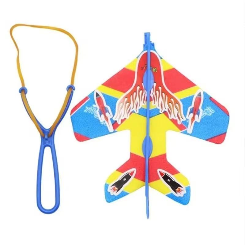 

Toy Airplane Hand Pulling Glider Kids Throwing Circling Plane Kids Launcher Glider Catapult Aircraft Outdoor Parent-Child Game 1Pc
