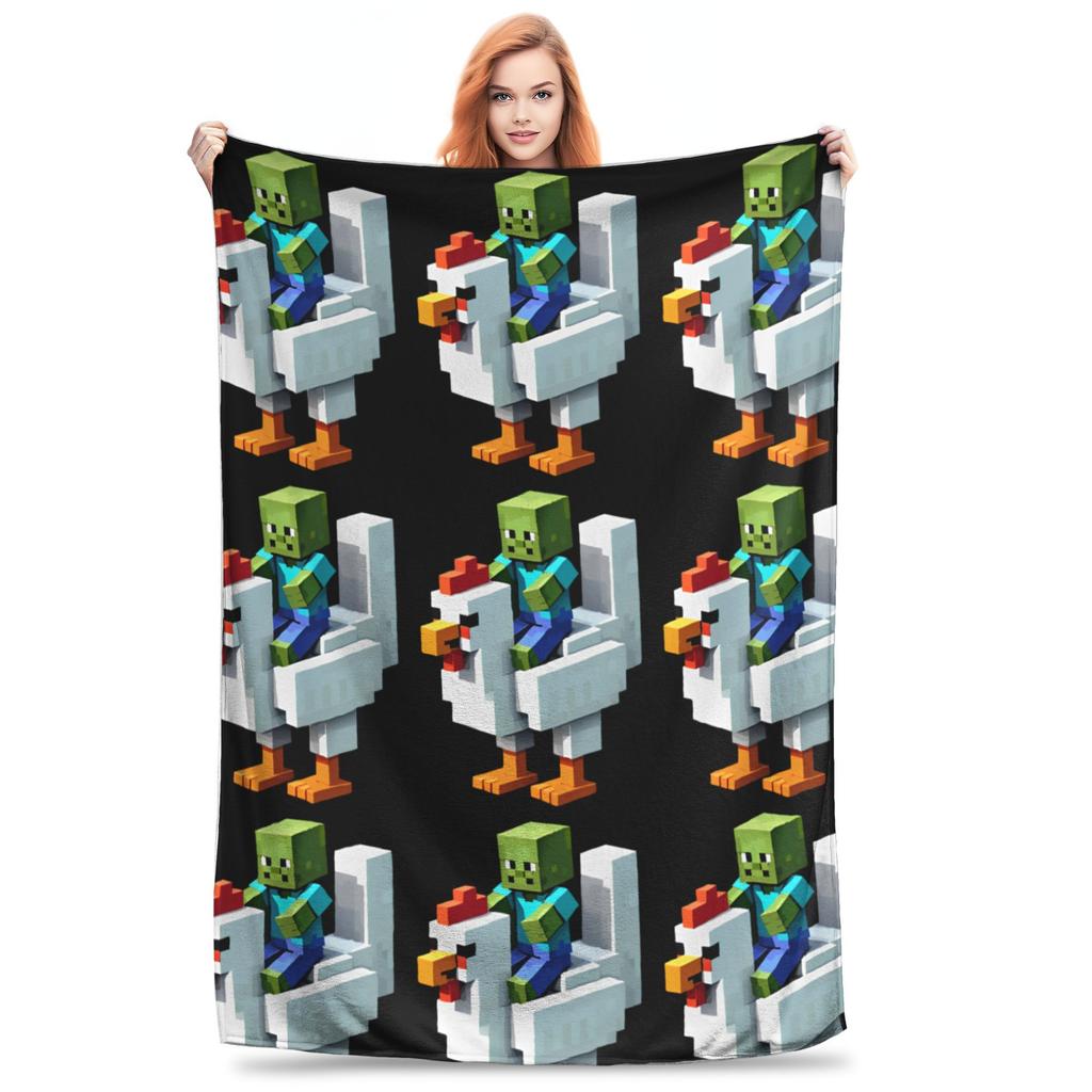 Chicken Jockey Blankets  Fuzzy Awesome Soft Throw Blankets for Home All Season