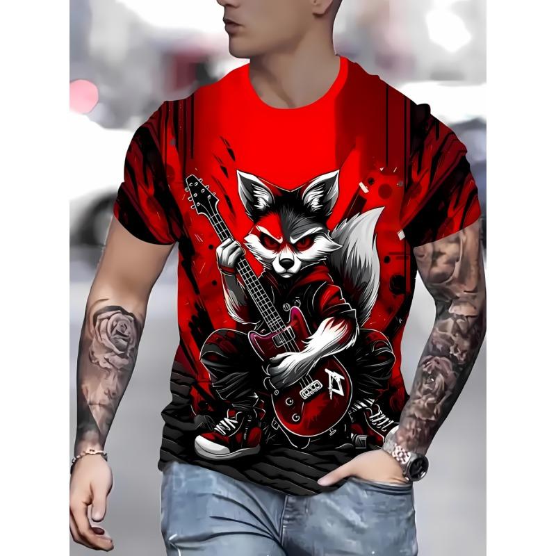 2025 Summer New Men s T-shirt Cartoon Fun Pattern Summer Loose and Casual Men s Round Neck T-shirt S