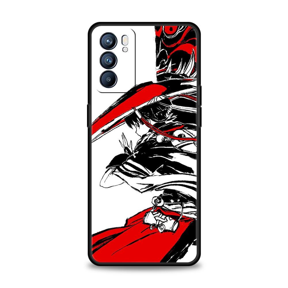 Genshin impact svart og hvitt Deksel For OPPO Find X5 A54 A53 A52 A9 2020 A16 A15 A95 A76 A74 A12 Reno7 SE Reno6 Pro+ 5G Deksel
