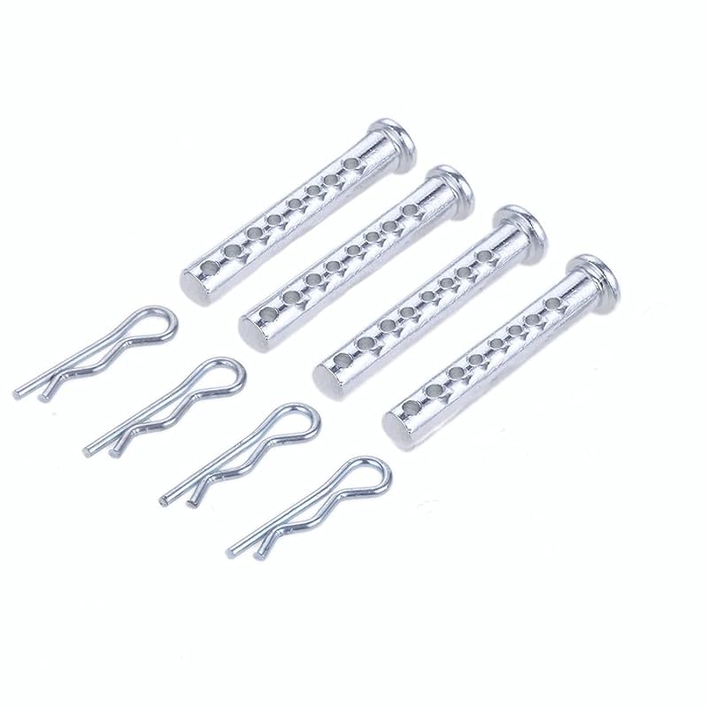 Heavy Duty Adjustable Clevis Pin ,Fastener Tool Size 1/2 x 2inch Zinc Steel 8 Holes W/ Matching R- Clip (8) 4