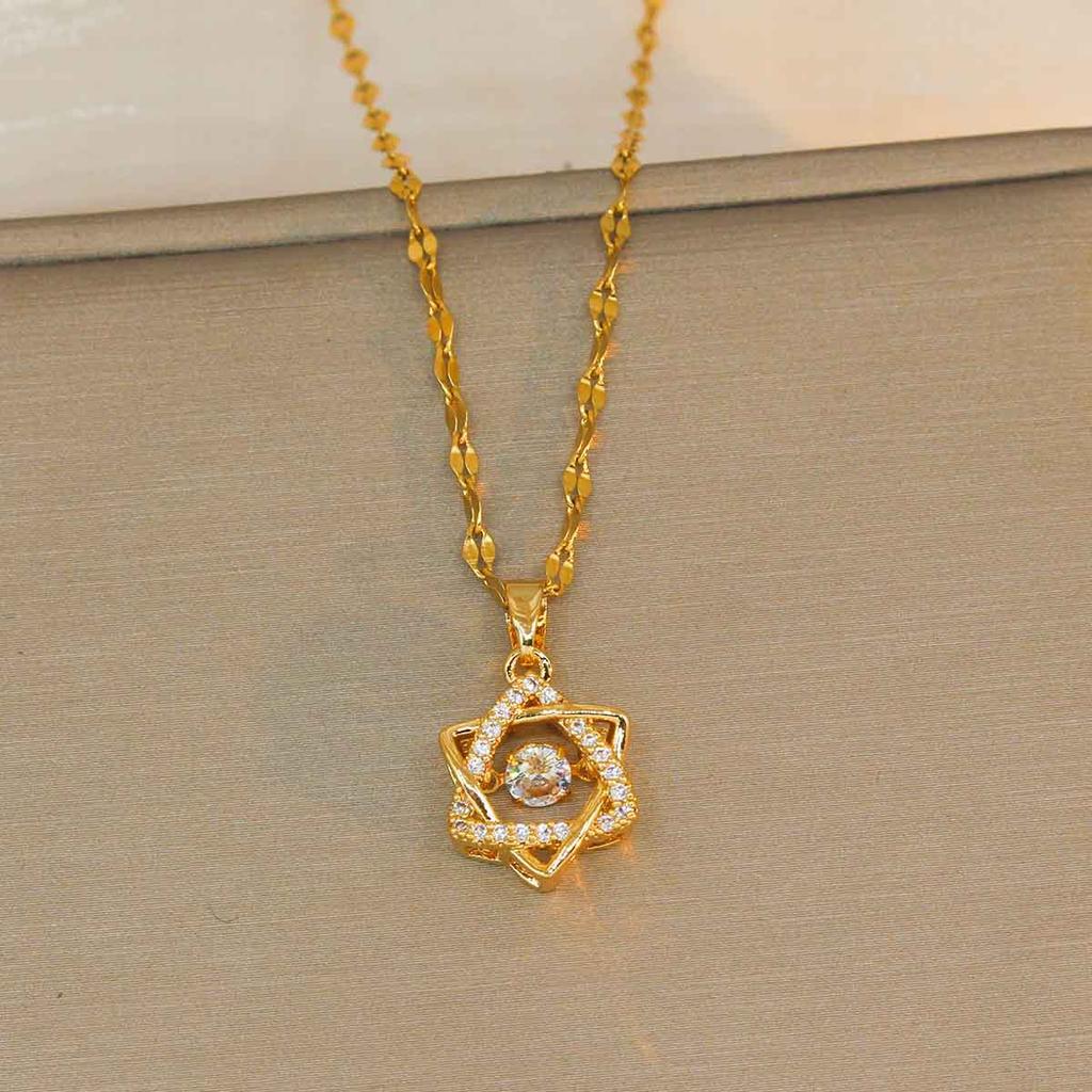 Necklace Titanium Steel Women's Summer Niche Design Sense Light Luxury Necklace Girls Exquisite Versatile Advanced Sense Simple Accessories