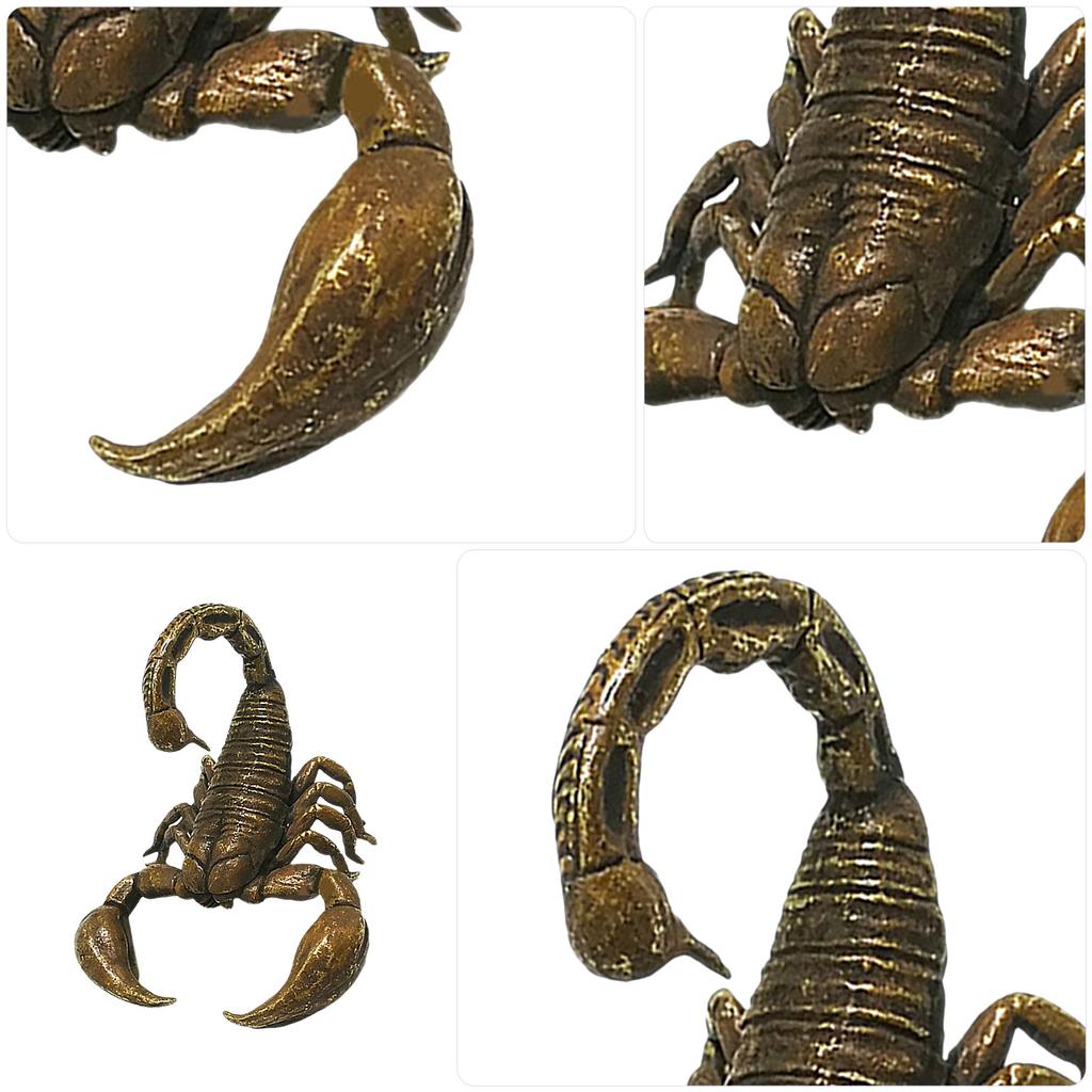 Brass Scorpion Vintage Metal Scorpion Ornament Copper Scorpion Decoration Car Desktop Sculpture Home Office Decor Ornament Gift