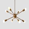 8 Light Sputnik Chandelier | Mid Century Modern Brass Ceiling Fixture
