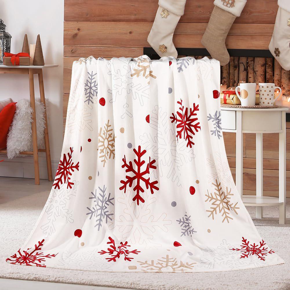 Christmas snowman Printed Blanket for Sofa Bed Travel Camping Living Room Office Conditioning Blanket for All Seasons Gifts