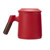 Chaxun Imperial Red Ceramic Tea Cup with Filter