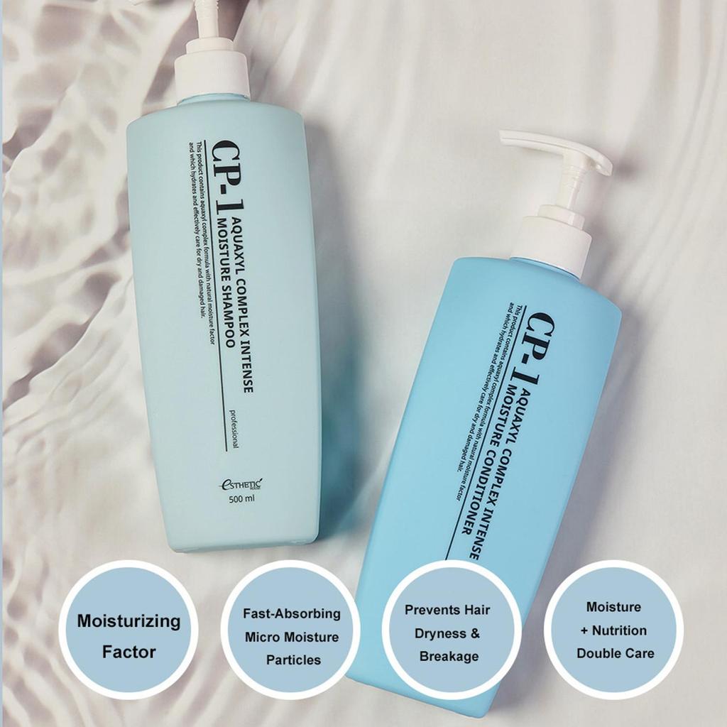 CP-1 Aquaxyl Complex Intense Moisture Shampoo & Conditioner Set (500ml+500ml  Total 33.8 Oz)