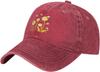 Dandelion and Bees Baseball Cap Washed Denim Unisex Adjustable Summer Casual Cotton Hat