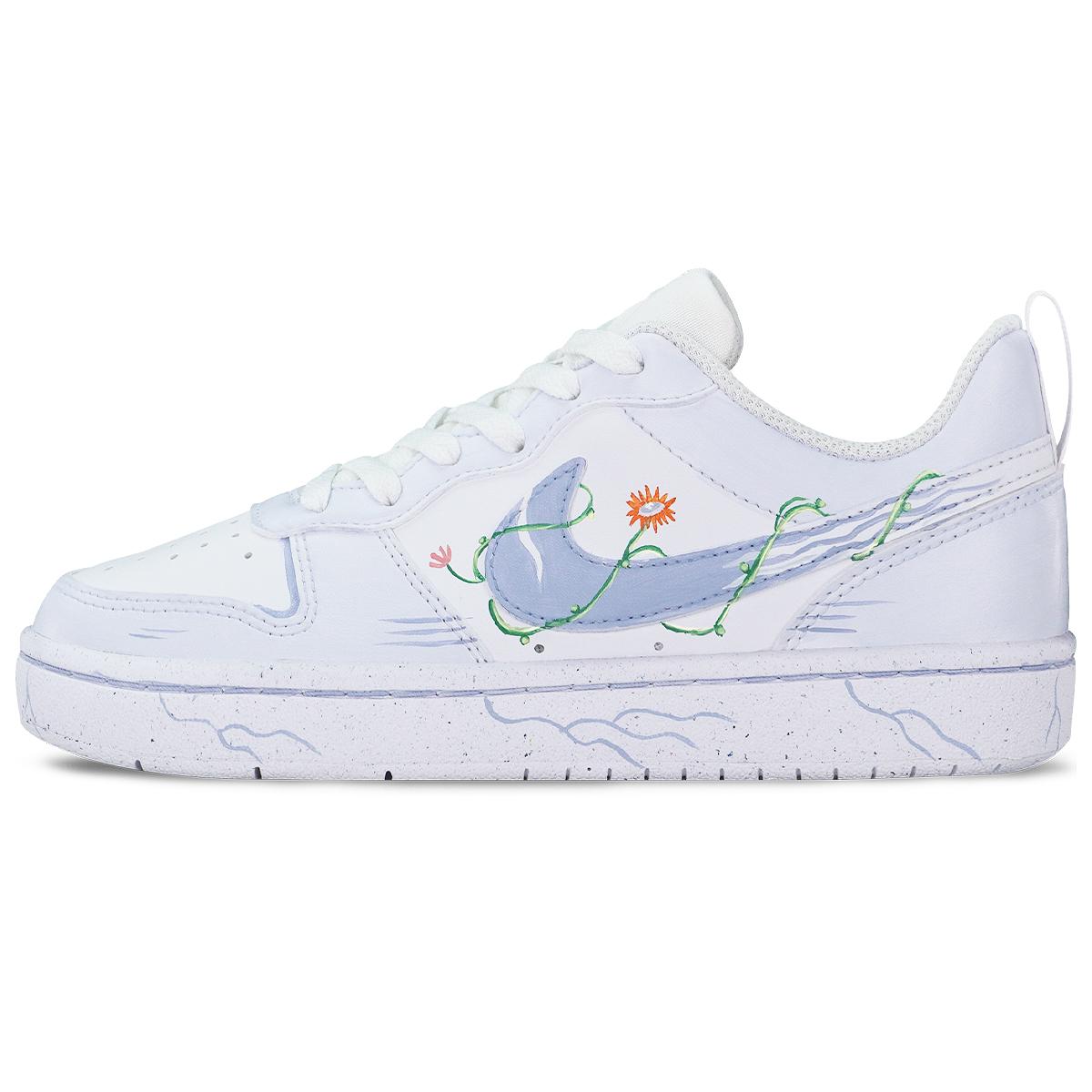 

Nike Court Borough Slip Resistant Abrasion Resistant Low top Skateboard Shoes GS Purple BQ5448-100(Team41-) 35.5