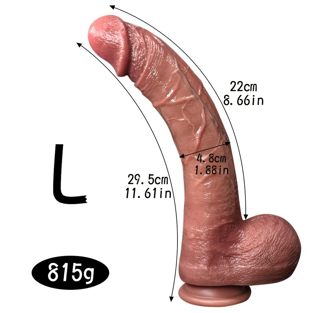 Extra großer langer Penis, Flüssigsilikon in medizinischer Qualität, langlebiges manuelles Sexspielzeug mit starkem Saugnapf, konzipiert für die Vaginalmassage und männliche Homosexualität