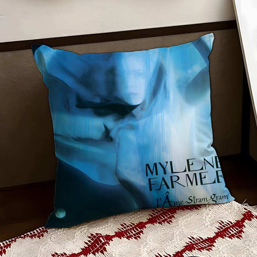 Singer MMylene FFarmer Cushion Cover Reversible Soft Durable Pillow Cover Home Car MultiScene Use for Daily Comfort